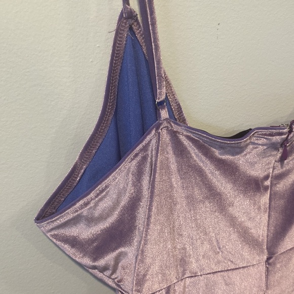 KENDALL + KYLIE Women’s Velour Lavendar Mini Dress Size 16 - Picture 7 of 8